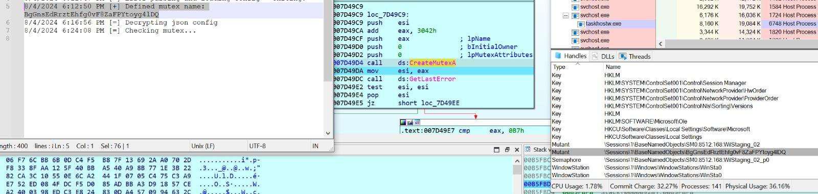 Fog ransomware deleting the shadow backups of the infected machine