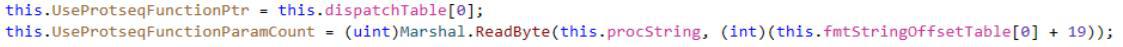 Extracting fields from RPC_SERVER_INTERFACE and its inner MIDL_SERVER_INFO structure