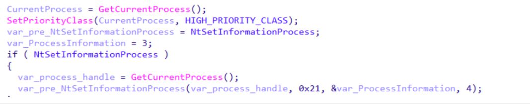 Setting the current process to HIGH_PRIORITY_CLASS