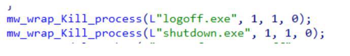 Termination of processes capable of shutting the system down