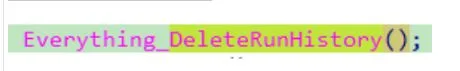 Everything DLL API used to delete the system Run History